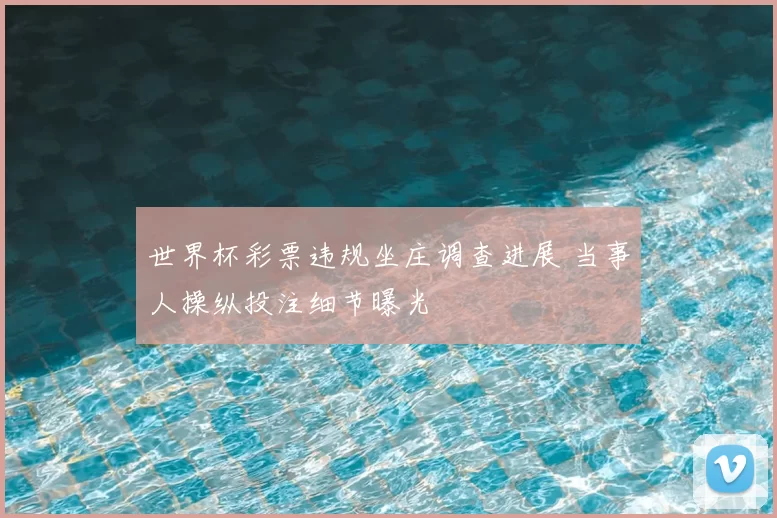 世界杯彩票违规坐庄调查进展 当事人操纵投注细节曝光